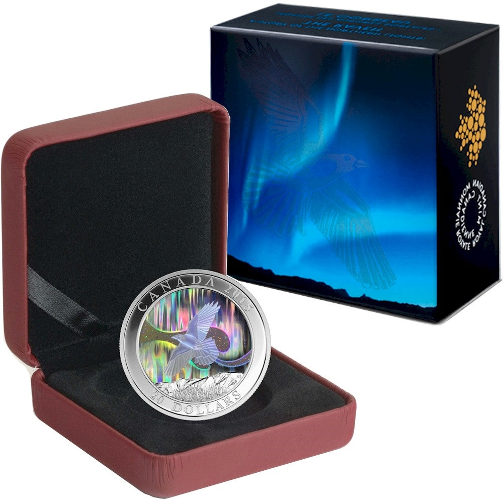 2015 Canada $20 A Story of the Northern Lights - The Raven (No Tax)