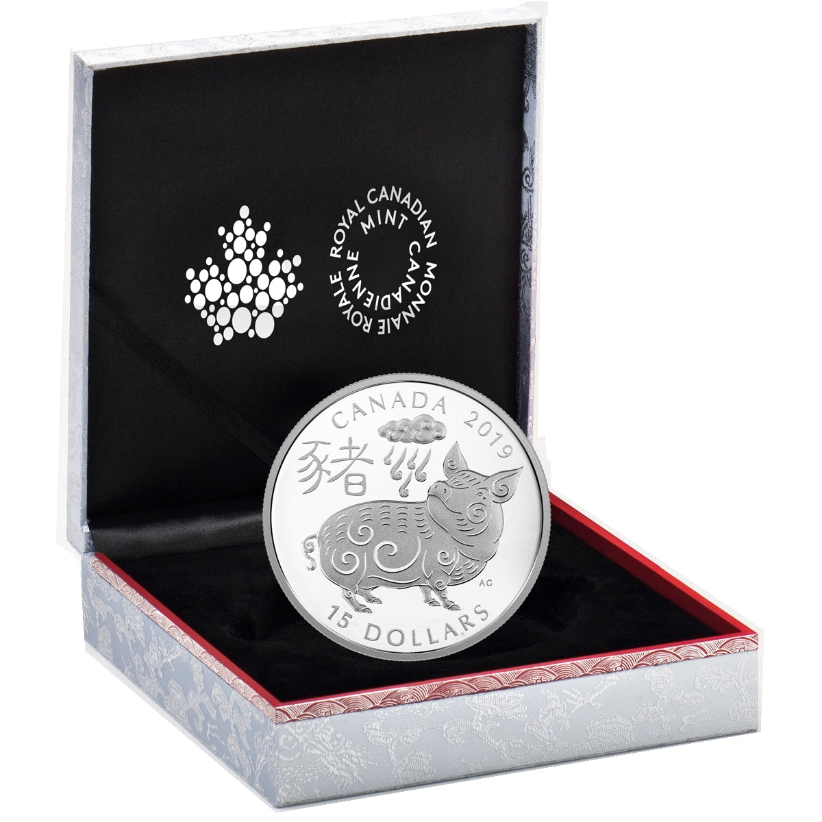 2019 Canada $15 Zodiac Year of the Pig Fine Silver (No Tax)