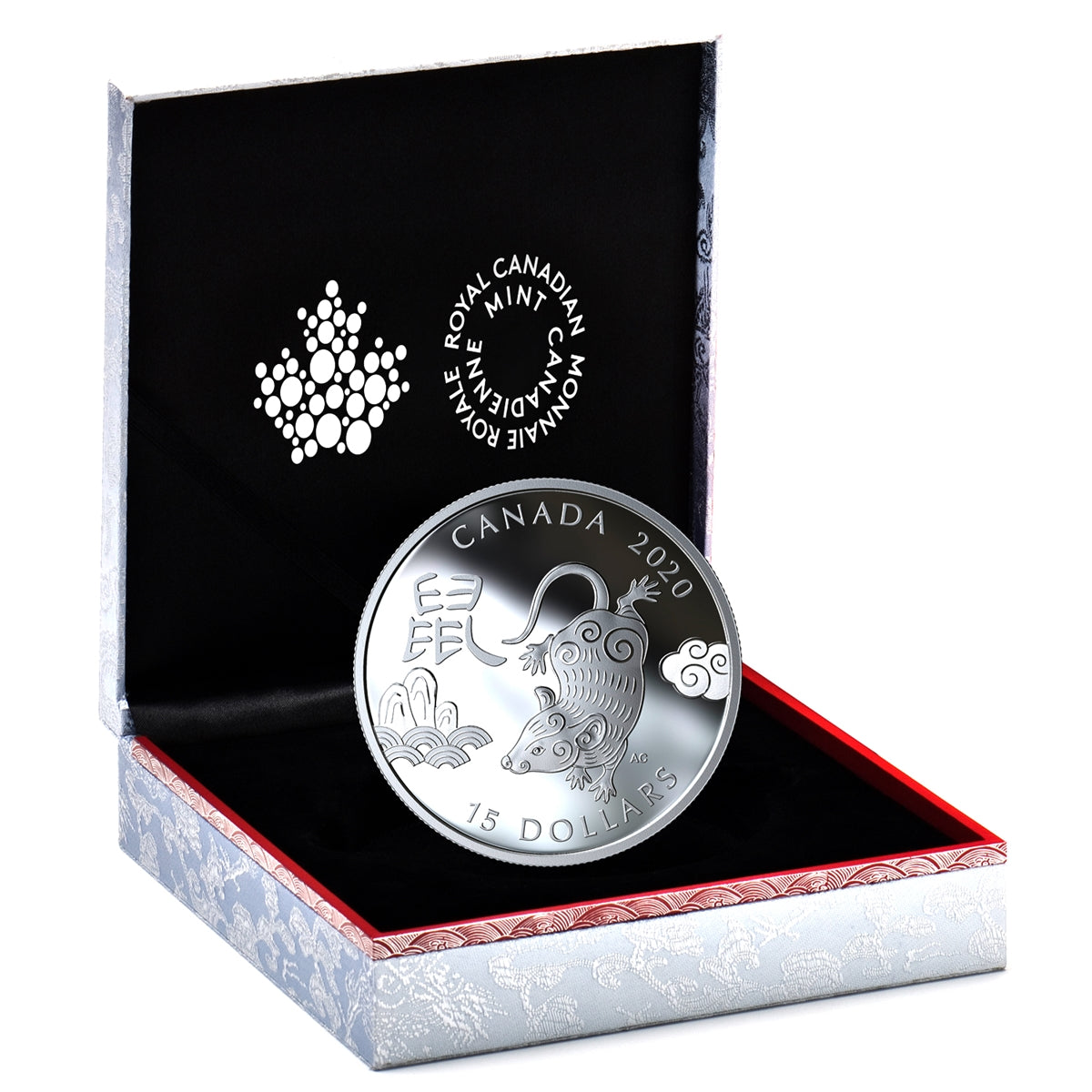 2020 Canada $15 Year of the Rat Fine Silver (TAX Exempt)
