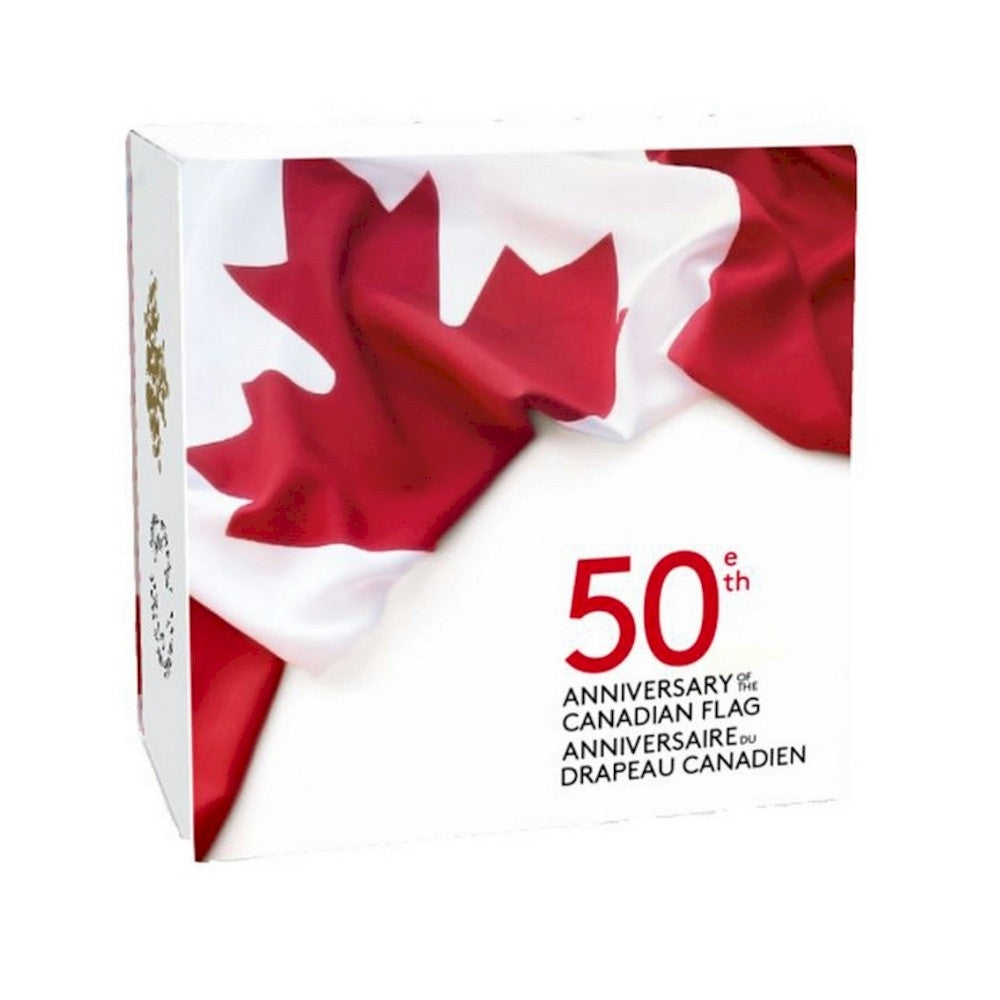 2015 $3 50th Anniversary of the Canadian Flag Fine Silver (No Tax)