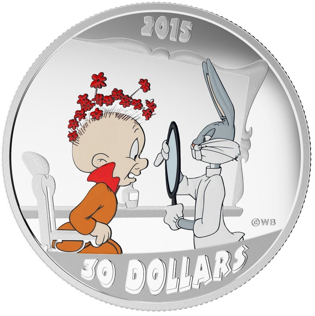 RDC 2015 Canada $30 Looney Tunes Classic 2oz Rabbit of Seville (No Tax) toned
