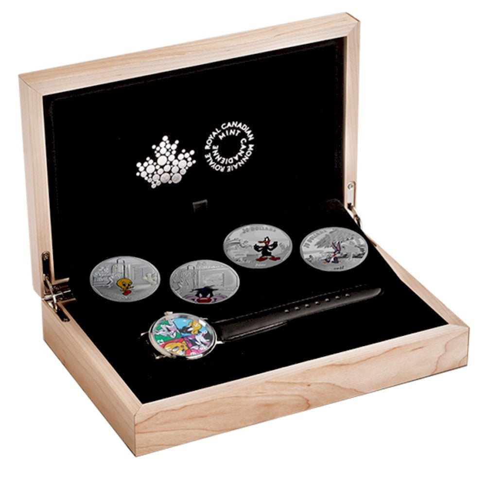 2015 Canada $20 Looney Tunes Classic Scenes 4-coin with Watch (No tax)