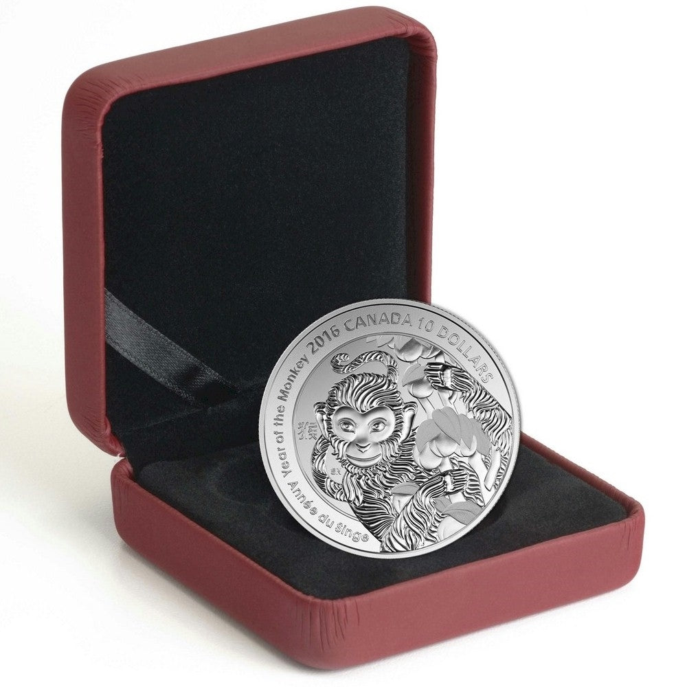 2016 Canada $10 Year of the Monkey Fine Silver (No Tax)
