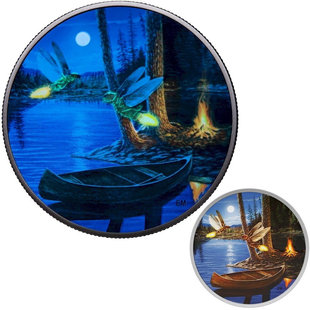 2015 Canada $30 Moonlight Fireflies Fine Silver (No Tax)
