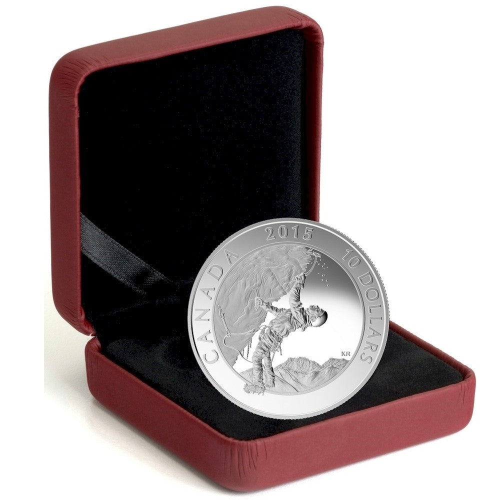 2015 $10 Adventure Canada - Ice Climbing Fine Silver (No Tax)