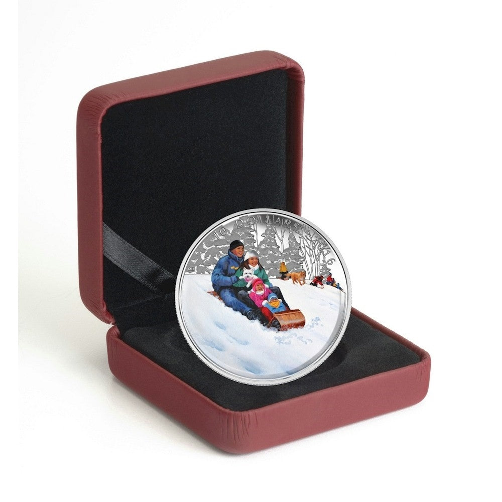 2016 Canada $10 Winter Fun Fine Silver Coin (TAX Exempt)