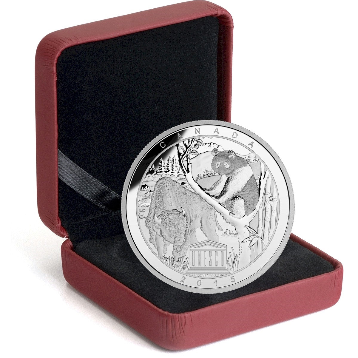 2015 Canada $20 UNESCO: Wood Buffalo & Sichuan Giant Panda (No Tax)