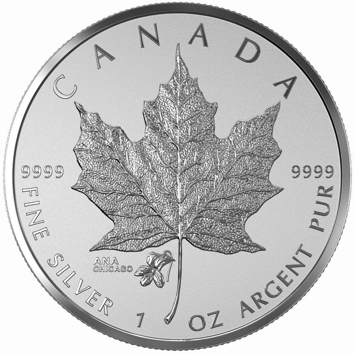 2015 Canada $5 Violet Privy - ANA Chicago State Flower (TAX Exempt)