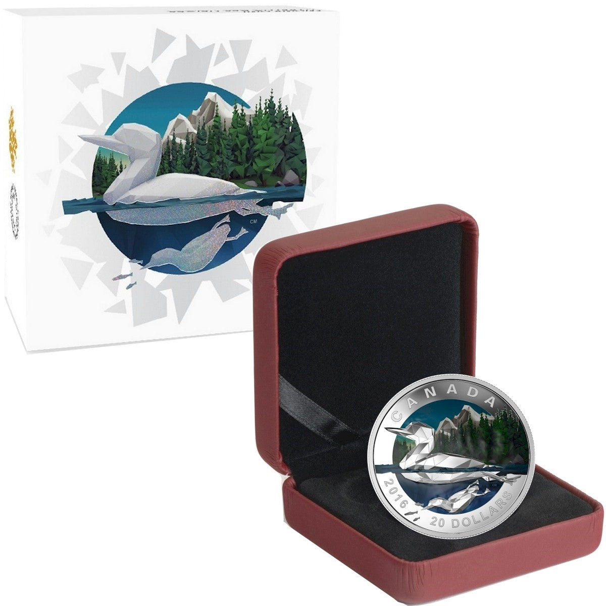 2016 Canada $20 Geometry In Art - The Loon Fine Silver (No Tax)
