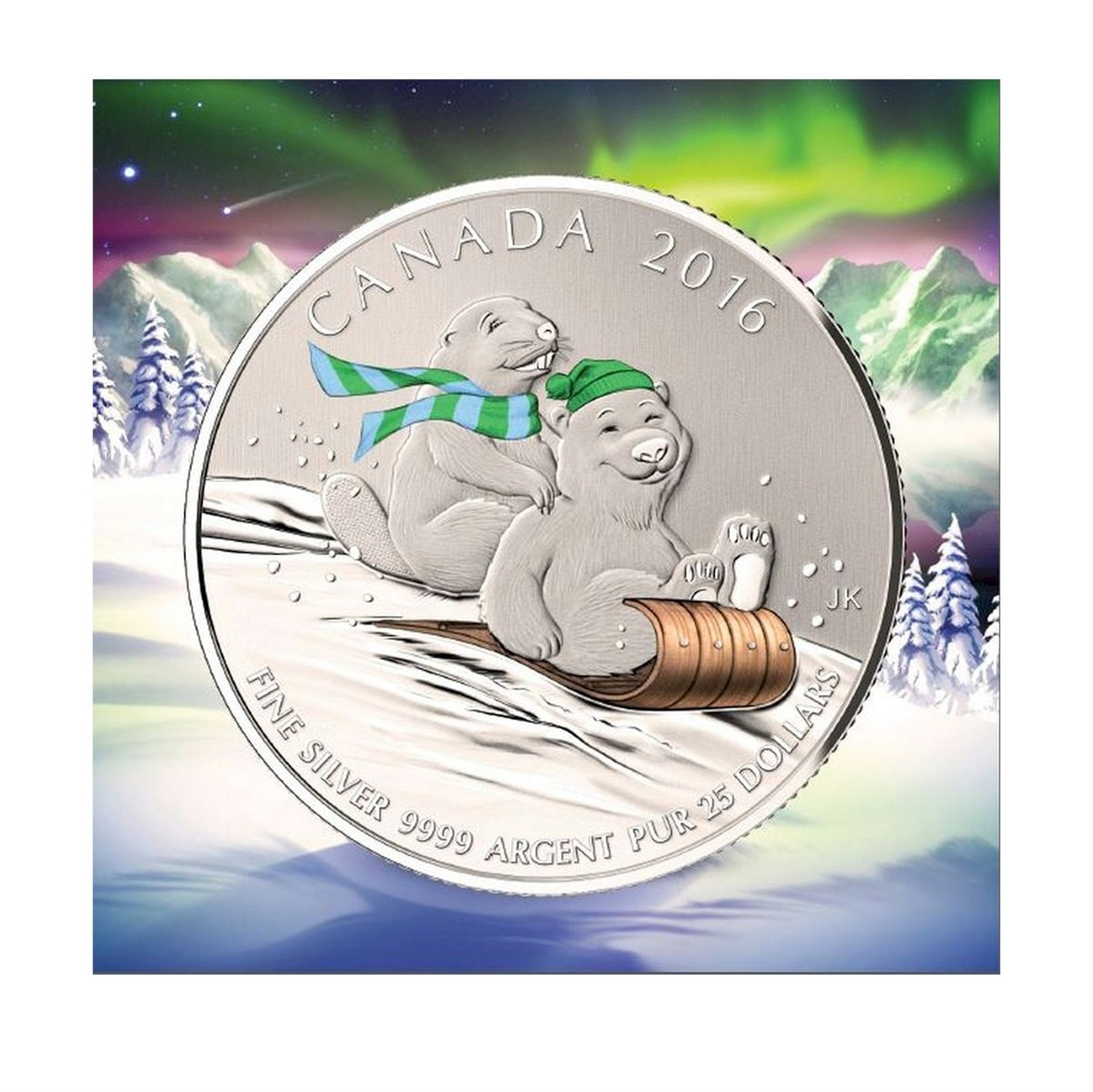 2016 Canada $25 Winter Fun ($25 for $25 #2) Fine Silver (No Tax)