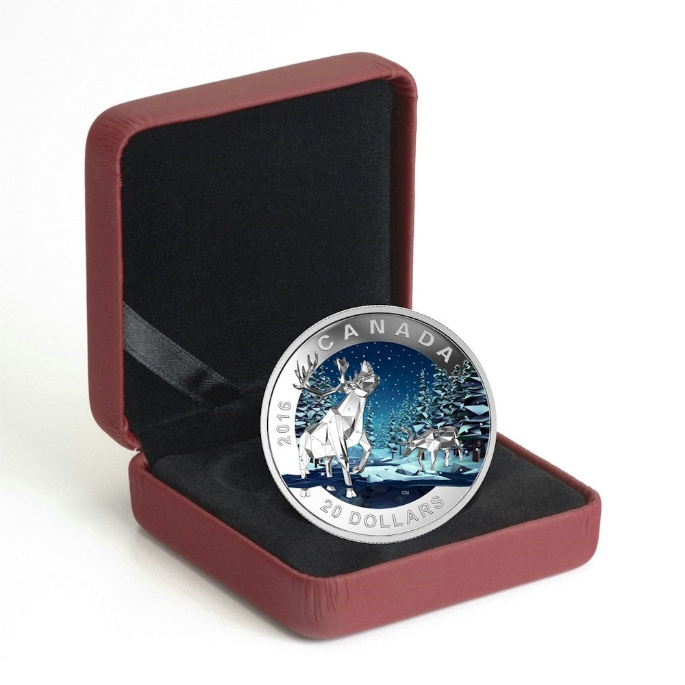 2016 Canada $20 Geometry In Art - The Caribou Fine Silver (No Tax)