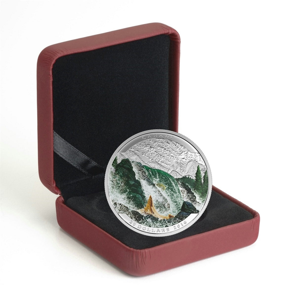 2016 Canada $20 Landscape Illusion - Salmon Fine Silver (No Tax)
