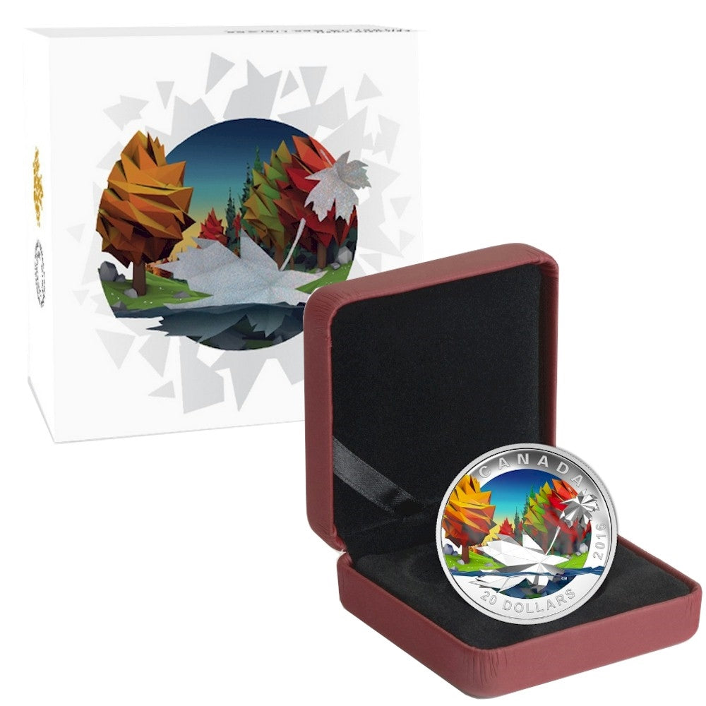 2016 Canada $20 Geometry in Art - The Maple Leaf Fine Silver (No Tax)