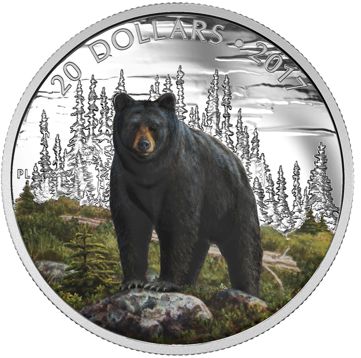 2017 Canada $20 Majestic Animals - The Bold Black Bear Fine Silver (No Tax)