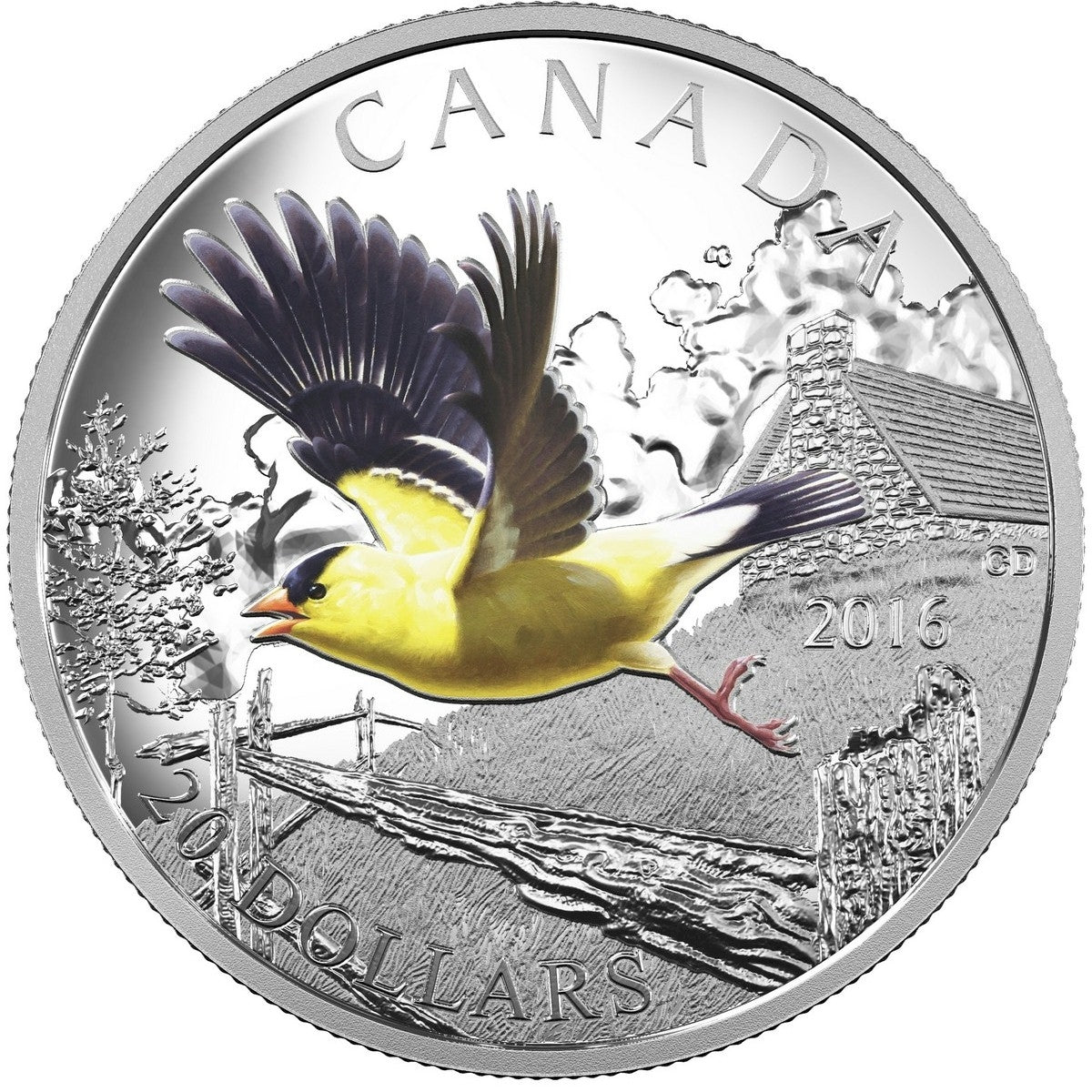 2016 Canada $20 Migratory Birds - The American Goldfinch Fine Silver (No Tax)