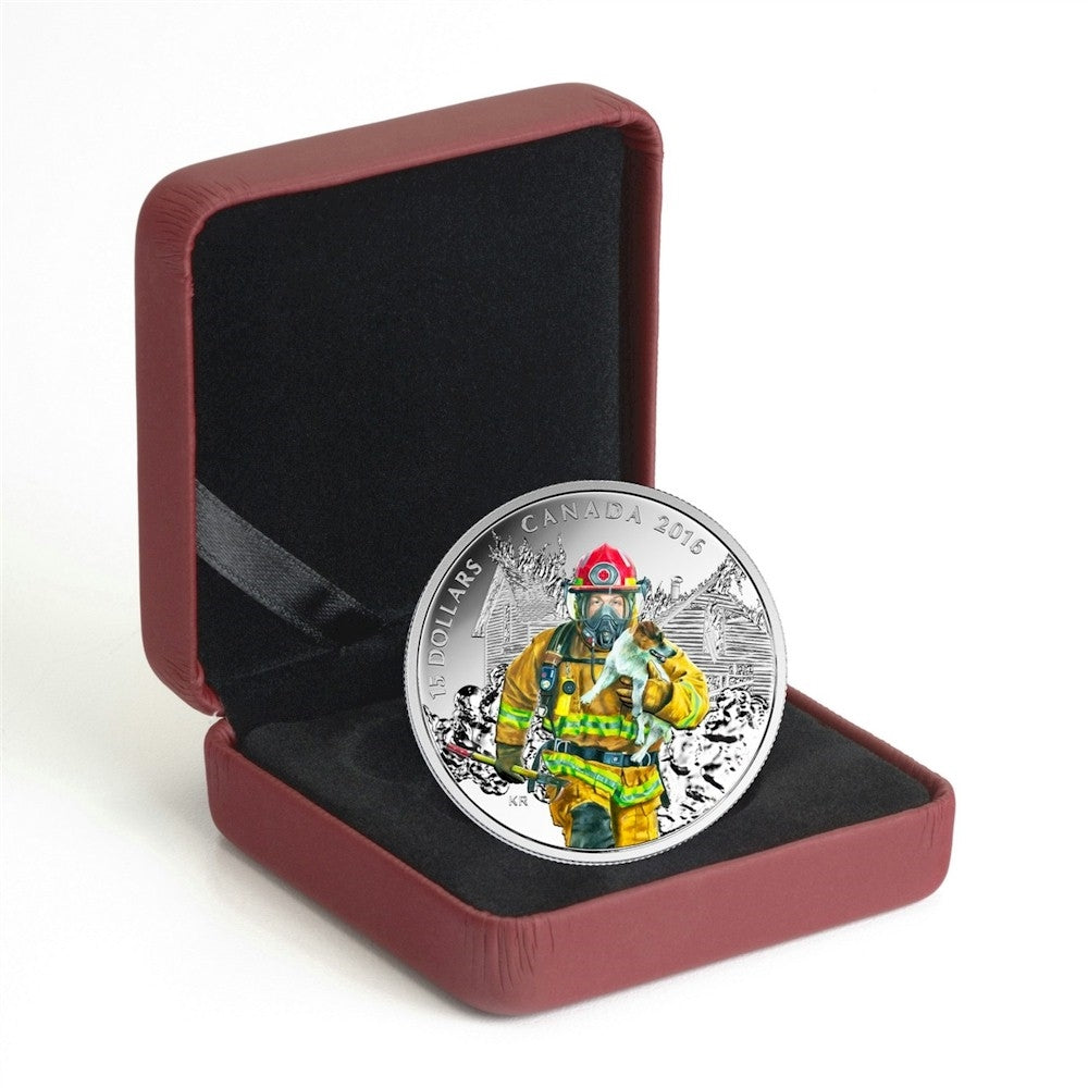 2016 Canada $15 National Heroes - Firefighters Fine Silver (No Tax)