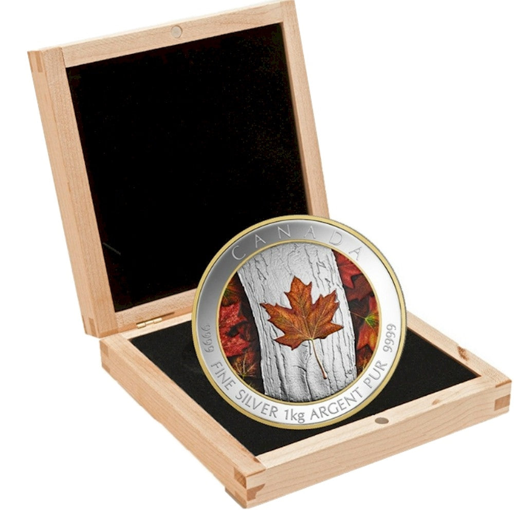 2016 Canada $250 Maple Leaf Forever Fine Silver (No Tax) Missing outer sleeve.