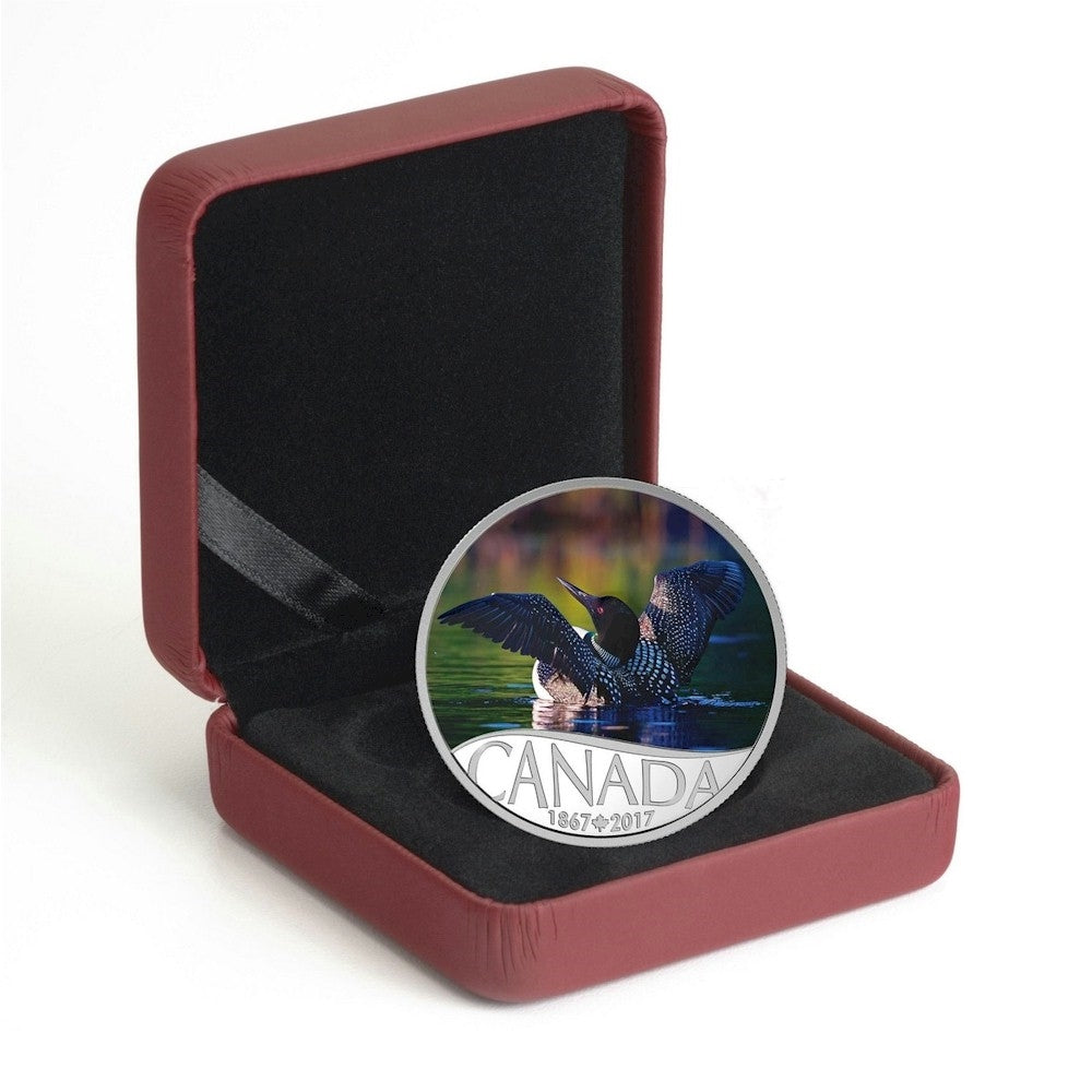 2017 $10 Celebrating Canada's 150th - Common Loon Fine Silver (No Tax)