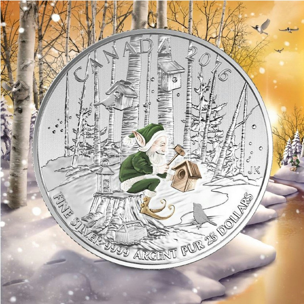 2016 Canada $25 Woodland Elf Fine Silver ($25 for $25 #4) TAX Exempt