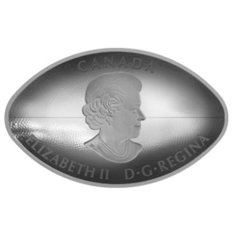 2017 Canada $25 Football-Shaped and Curved Fine Silver (No Tax)
