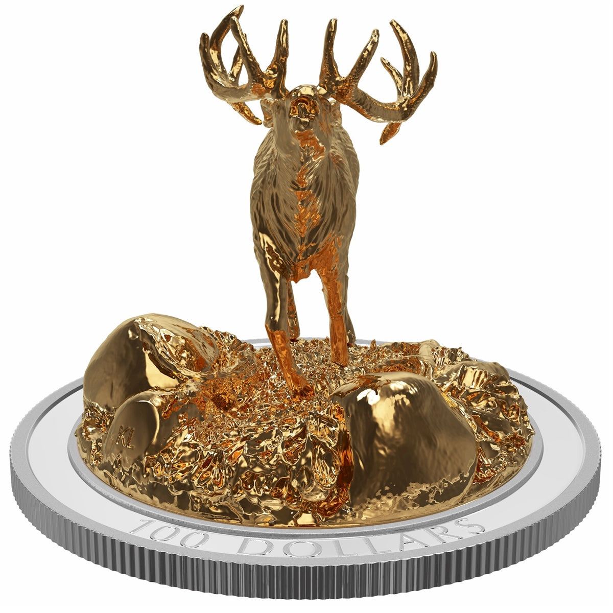 2017 $100 Sculpture of Majestic Canadian Animals - Elk Silver (No Tax)