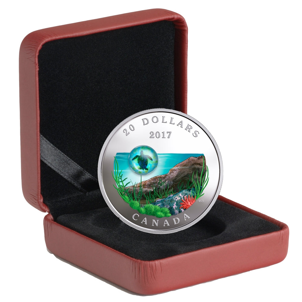 2017 Canada $20 Under the Sea - Sea Turtle Fine Silver Coin