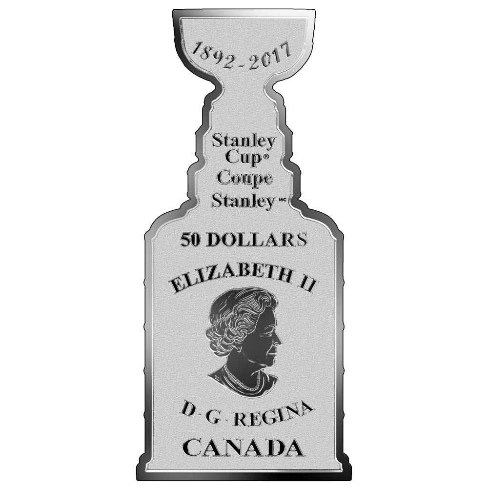 2017 Canada $50 125th Anniversary of the Stanley Cup 3oz. Shaped Silver (No Tax)