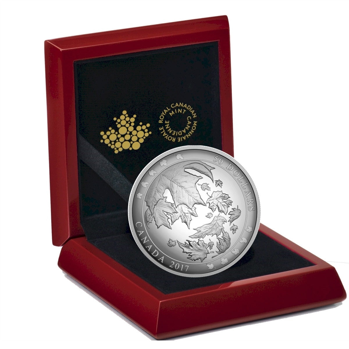2017 Canada $50 Maple Leaves in Motion 5oz. Fine Silver (No Tax)