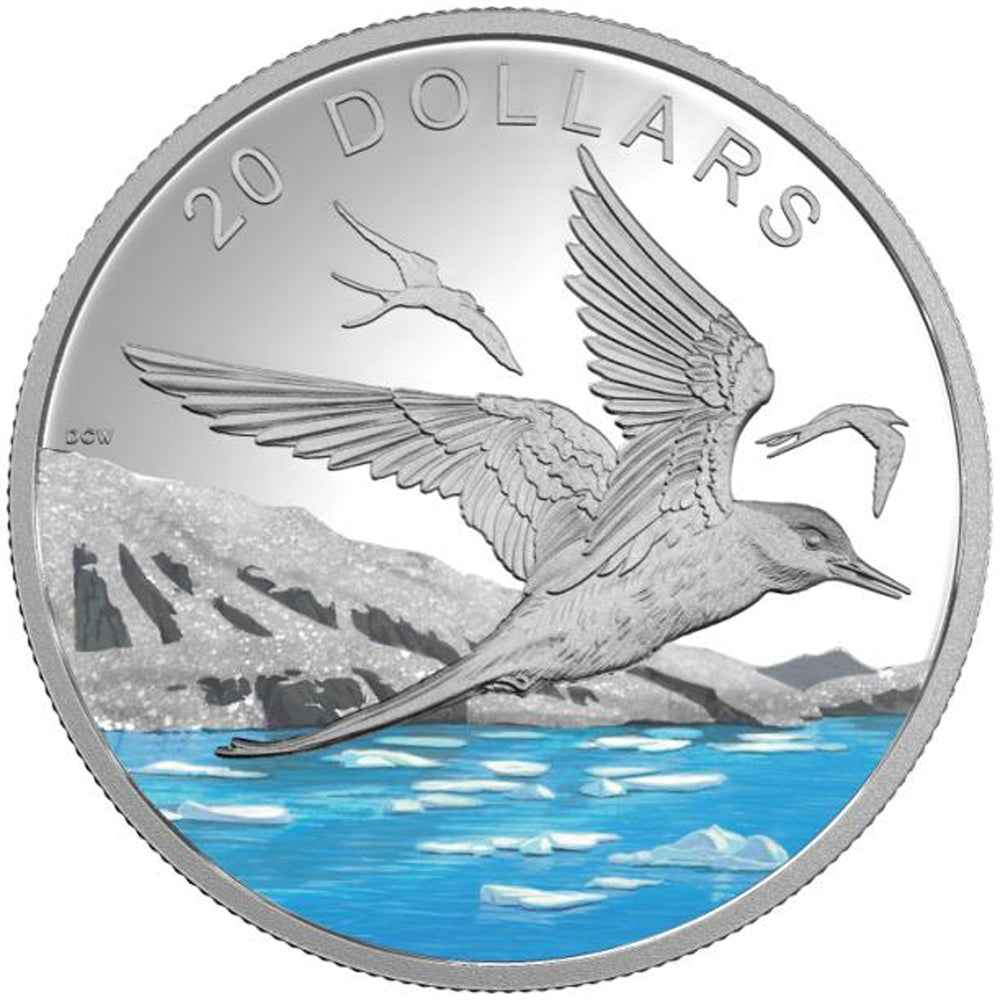 2017 Canada $20 Glistening North - Arctic Tern Fine Silver (No Tax)