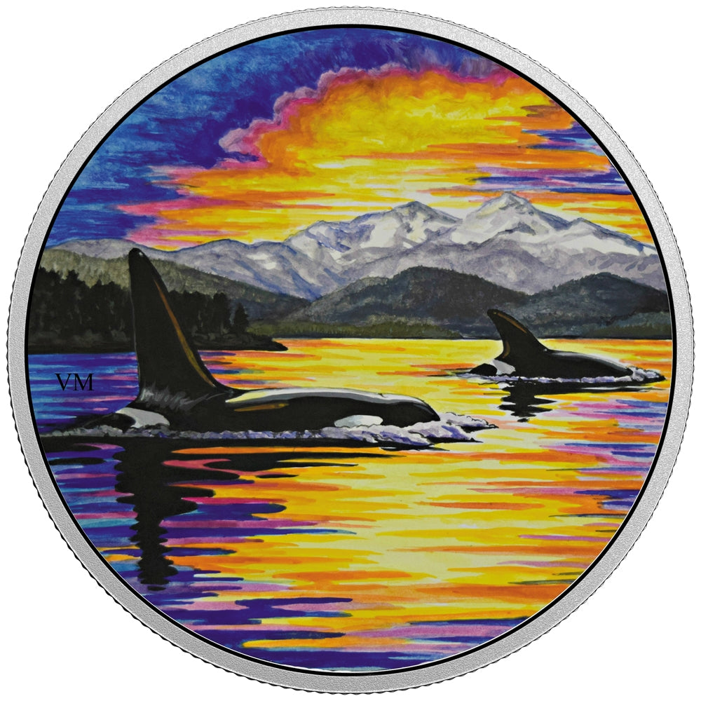 2017 Canada $30 Animals in the Moonlight - Orca Fine Silver (No Tax)