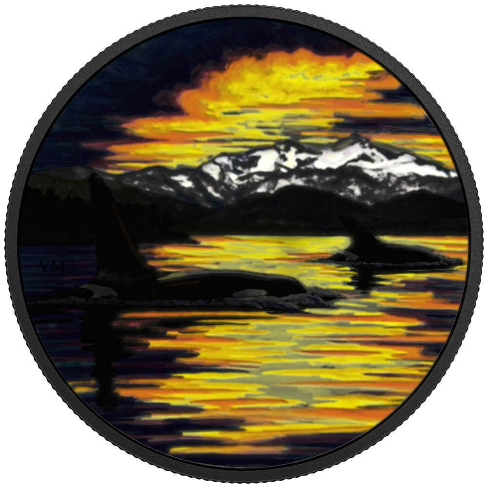 2017 Canada $30 Animals in the Moonlight - Orca Fine Silver (No Tax)
