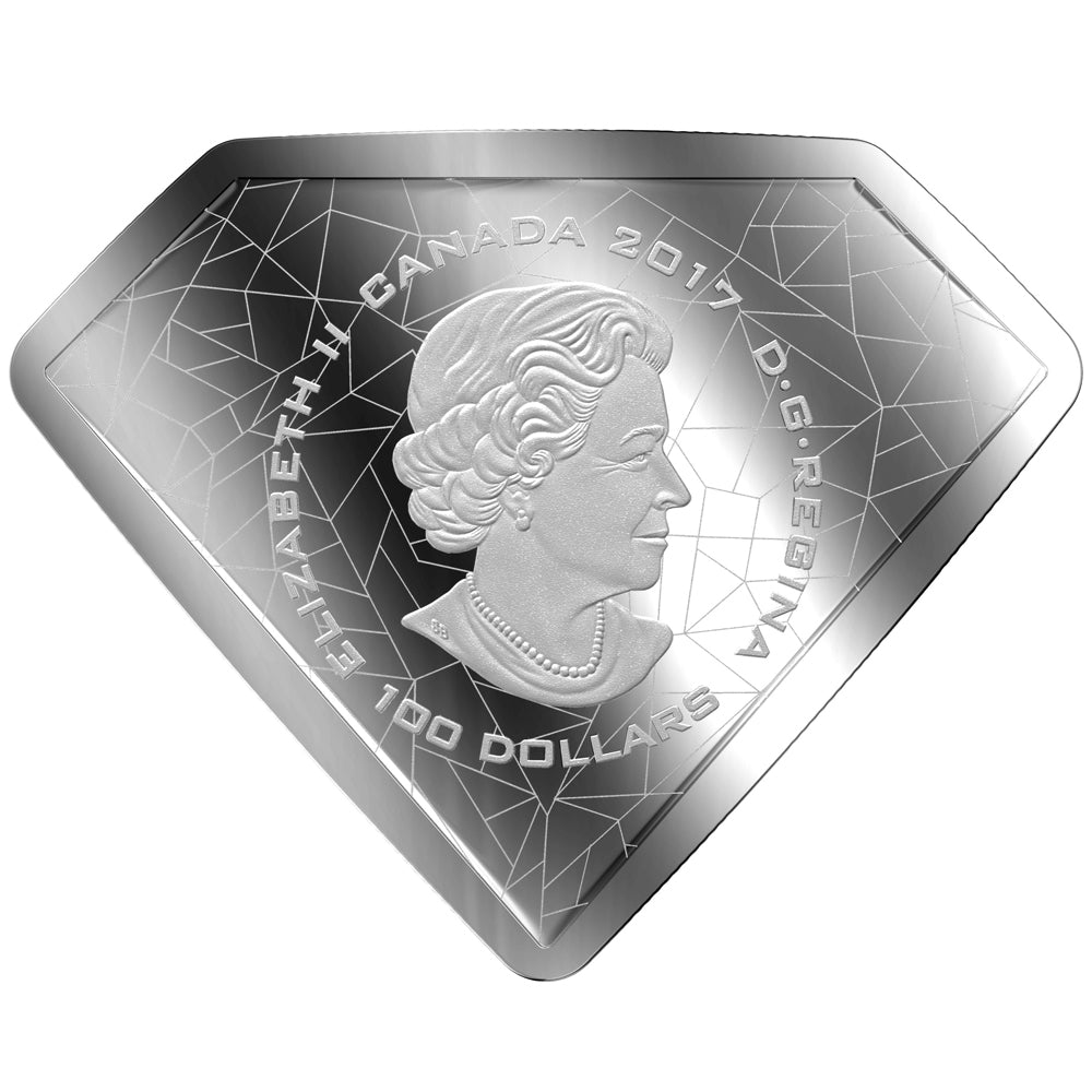 2017 Canada $100 DC Comics Originals - Superman's Shield 10oz Silver (No Tax)