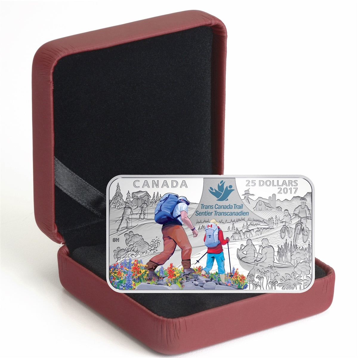 2017 Canada $25 The Great Trail Fine Silver Rectangular Coin (No Tax)