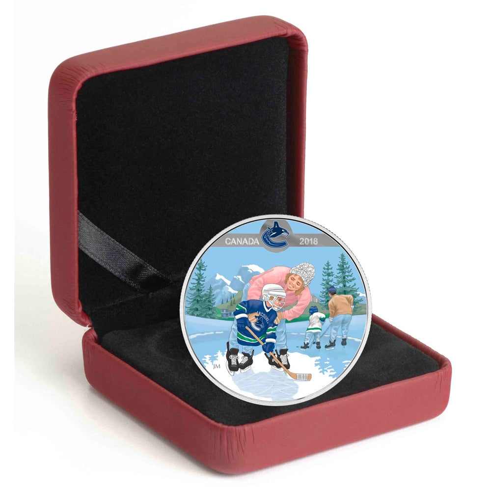 2018 Canada $10 Learning to Play - Vancouver Canucks Fine Silver (No Tax)