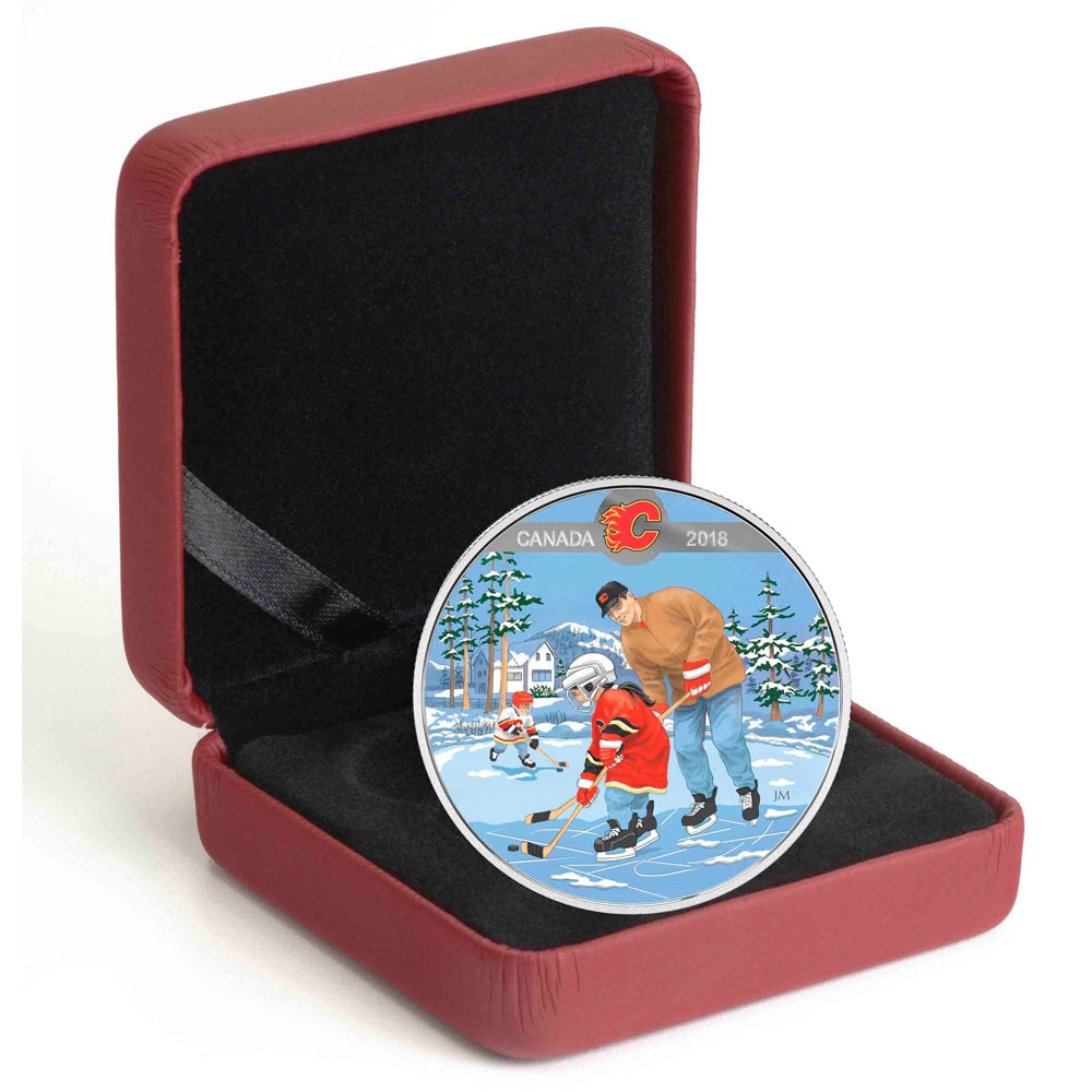2018 Canada $10 Learning to Play - Calgary Flames - Fine Silver (No Tax)