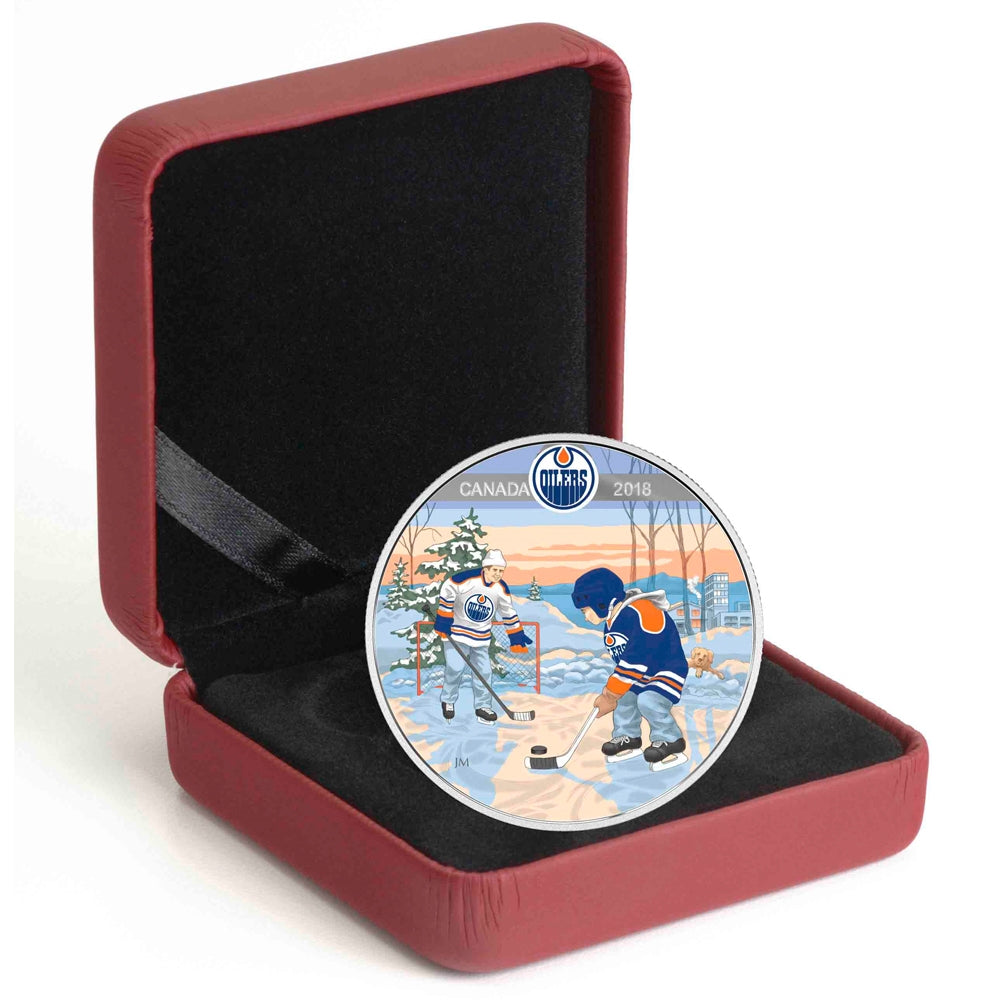 2018 Canada $10 Learning to Play - Edmonton Oilers Fine Silver (No Tax)