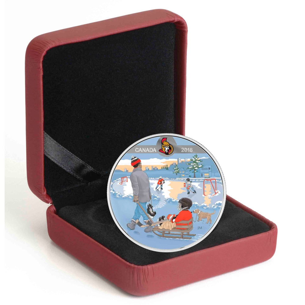 2018 Canada $10 Learning to Play - Ottawa Senators Fine Silver (No Tax)