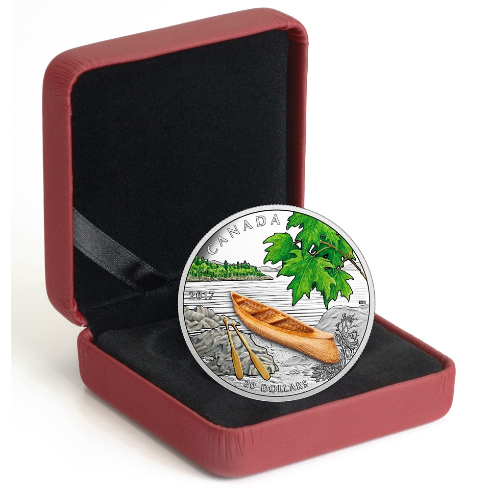 2017 Canada $20 Canoe to Tranquil Times Fine Silver (No Tax)