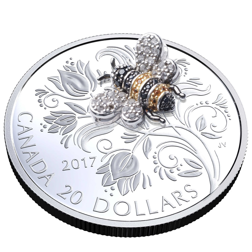 2017 Canada $20 Bejeweled Bugs - Bee Fine Silver Coin