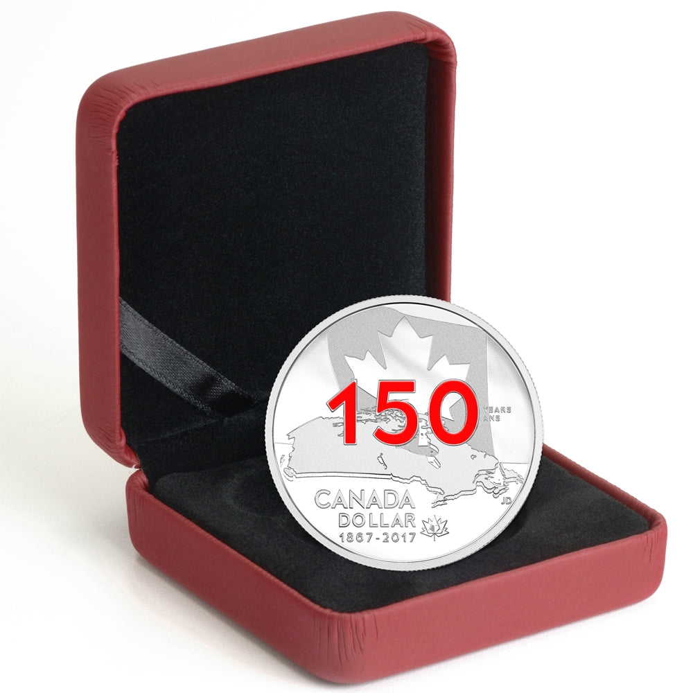 2017 Canada Red Enameled SE Proof Silver Dollar Our Home & Native Land (No Tax)