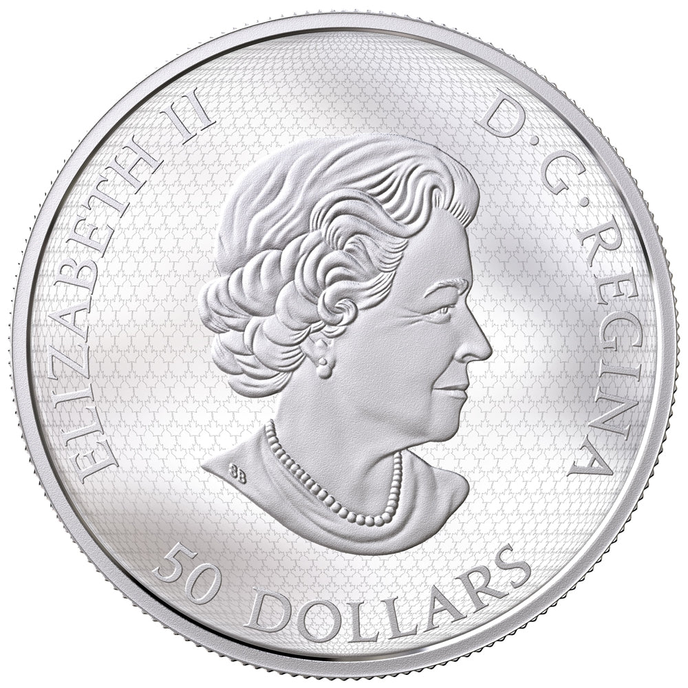 2017 $50 Canadian Icons 5oz. Pure Silver Coloured Coin (No Tax)