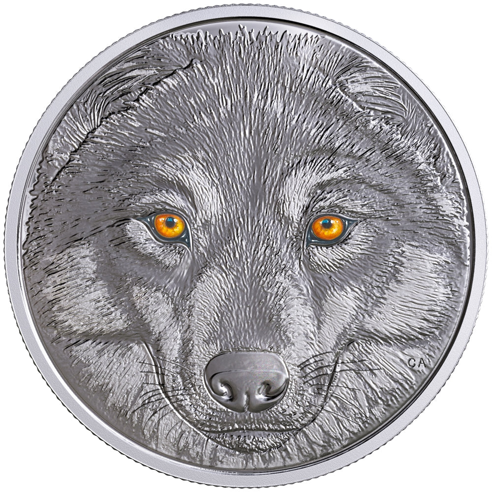 2017 Canada $15 In The Eyes of the Wolf Fine Silver (No Tax)