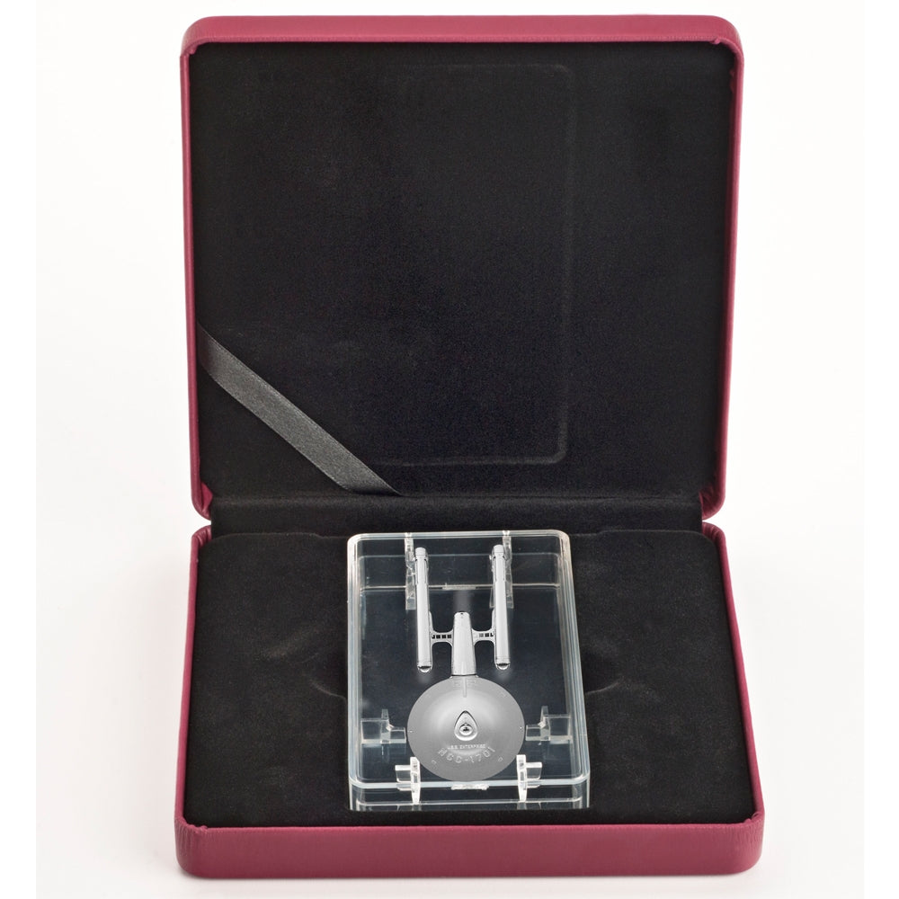 2017 Canada $100 Star Trek U.S.S. Enterprise NCC-1701 10oz. Shaped Silver (No Tax) Bent sleeve
