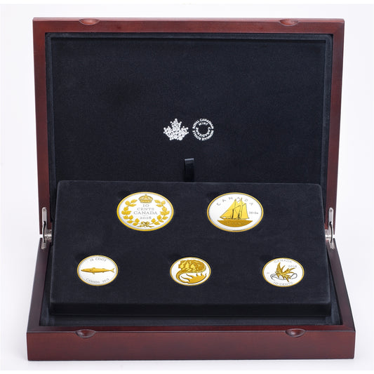 2018 Canada Legacy of the Dime 5-coin Fine Silver Set (TAX Exempt)