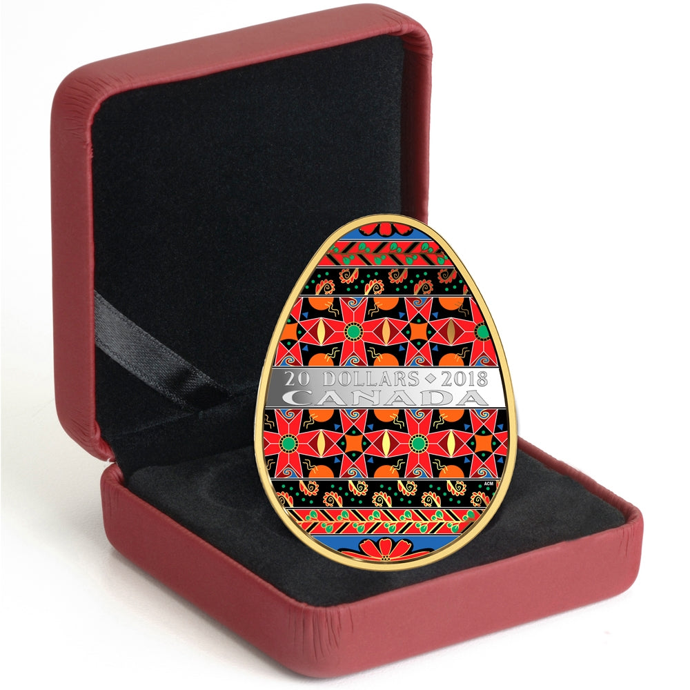 2018 Canada $20 Golden Spring Pysanka Egg (TAX Exempt)
