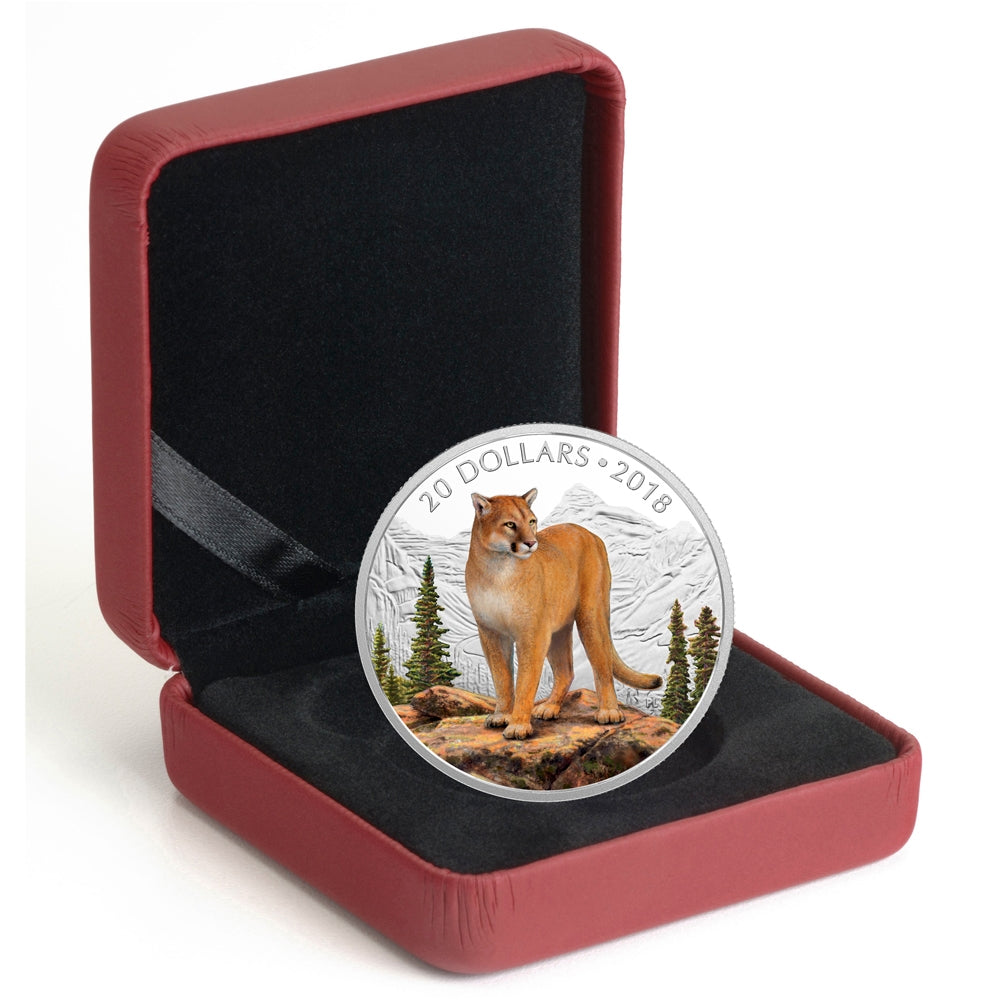 2018 Canada $20 Courageous Cougar Silver Coin (TAX Exempt)