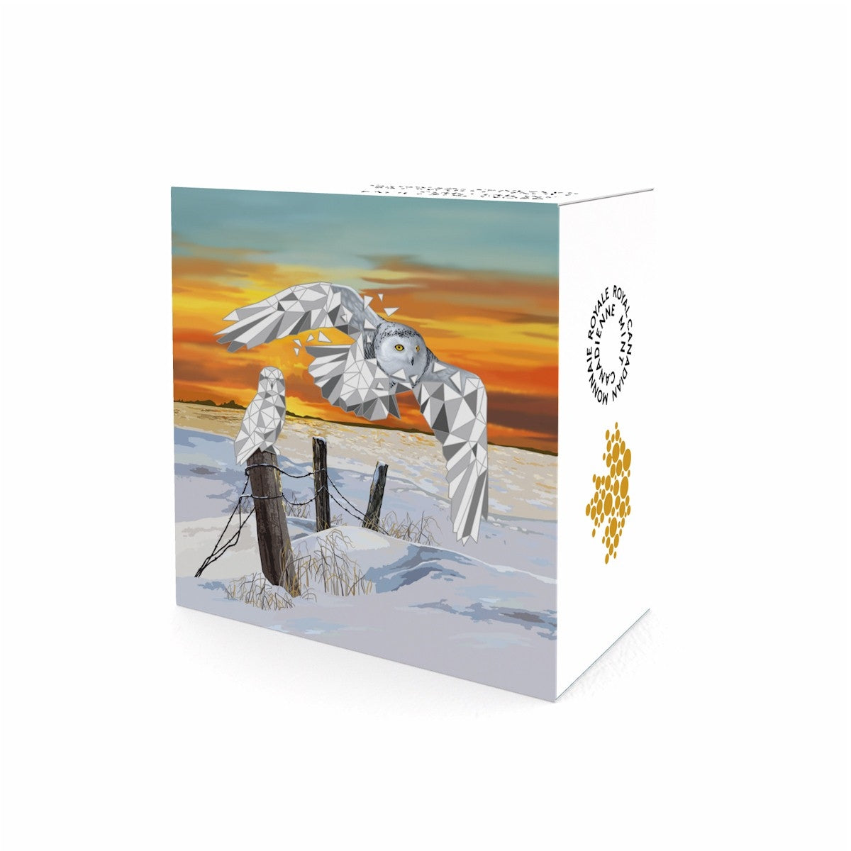 2018 Canada $20 Geometric Fauna - Snowy Owls Fine Silver Coin (No Tax)