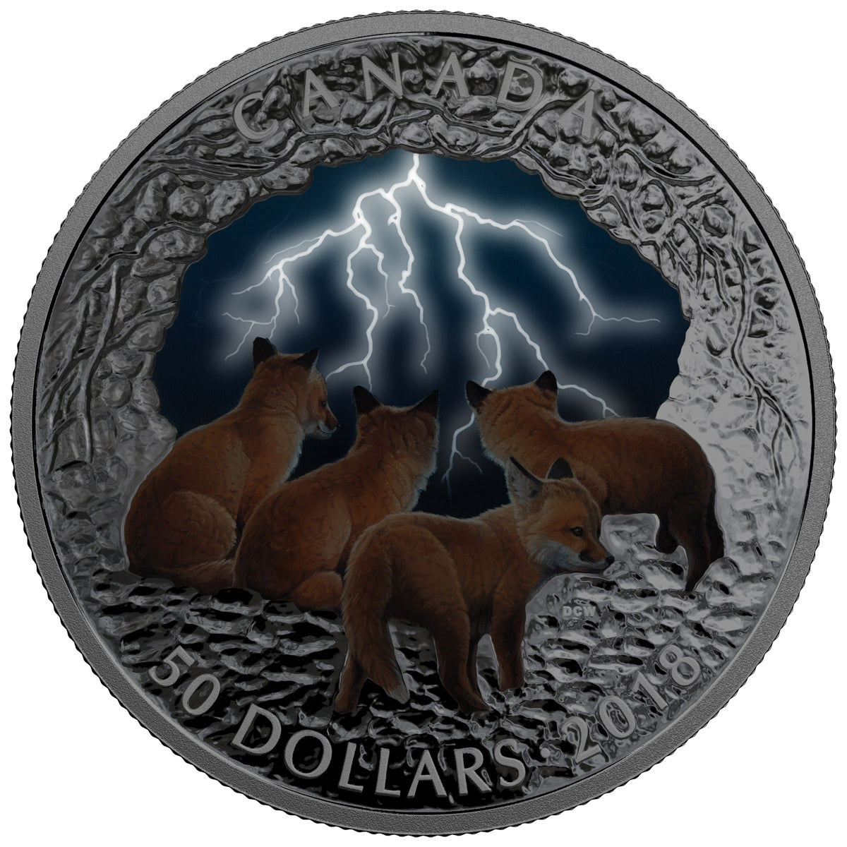 2018 Canada $50 Nature's Light Show - Stormy Night Fine Silver (No Tax)