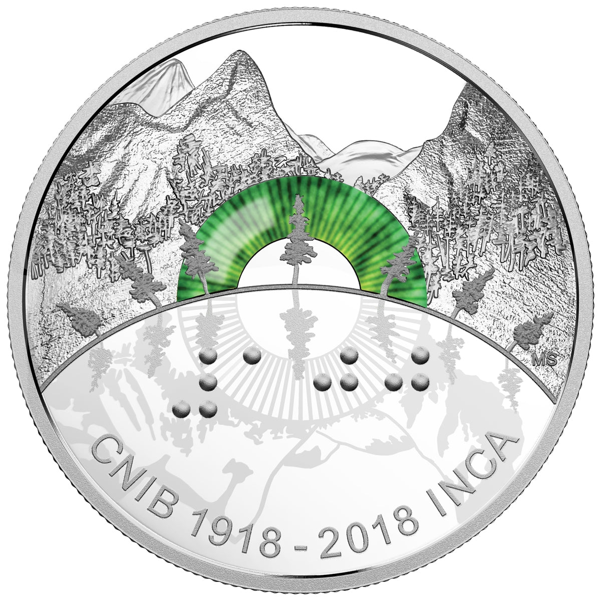 2018 Canada $30 CNIB 2-coin Set (Silver Coin & Bronze Medallion) - No Tax