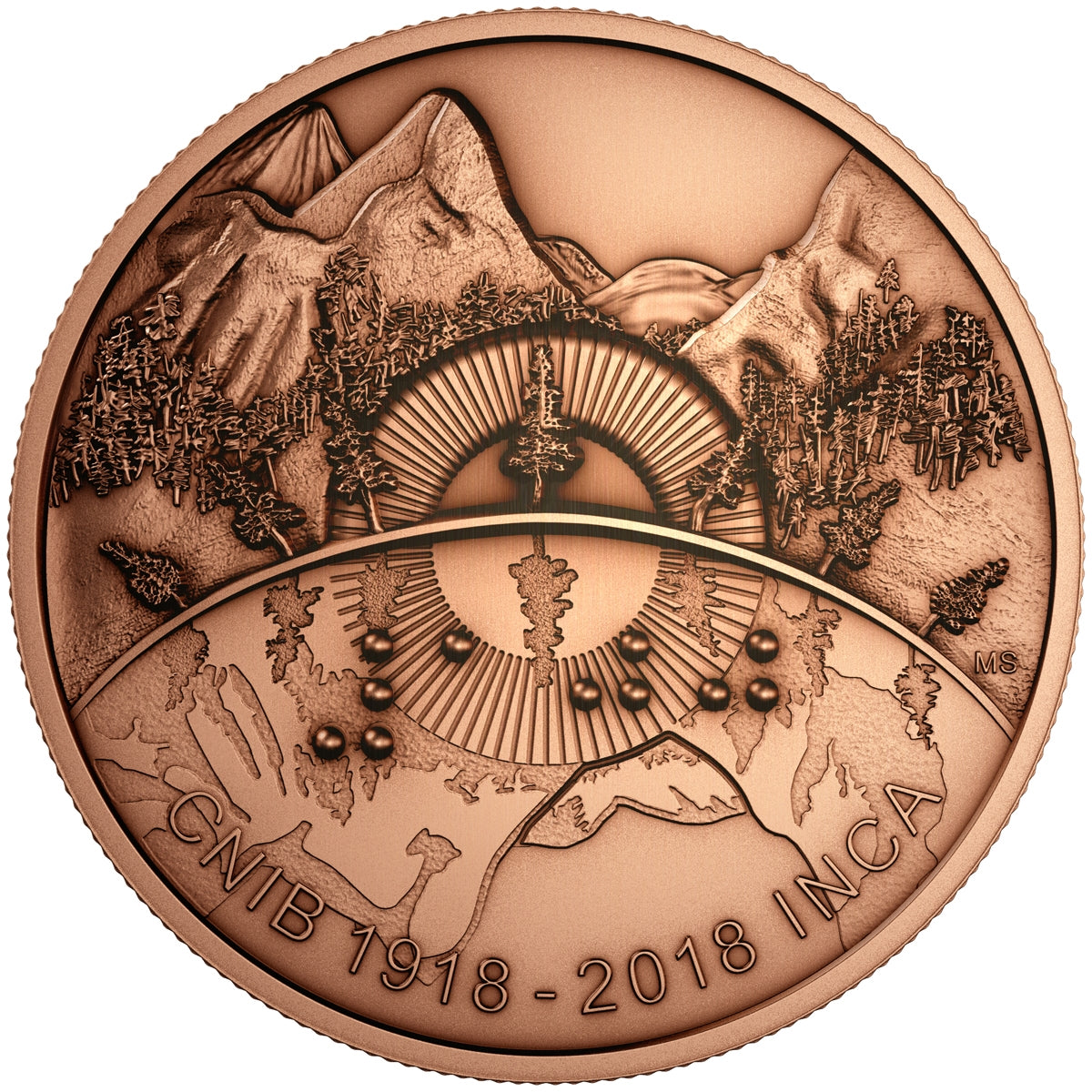 2018 Canada $30 CNIB 2-coin Set (Silver Coin & Bronze Medallion) - No Tax